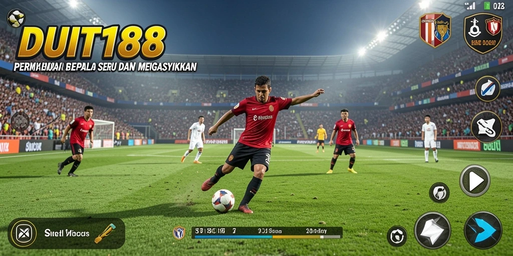 Tampilan gameplay DUIT188 yang menarik dalam aksi sepak bola.