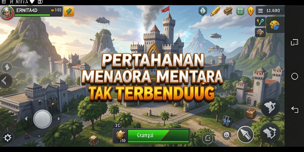 Gameplay seru dan menegangkan dalam ERNITA4D di Tower Defense.