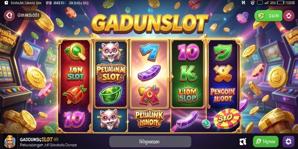 Tangkapan layar GADUNSLOT menampilkan gameplay menarik dengan latar belakang petualangan.