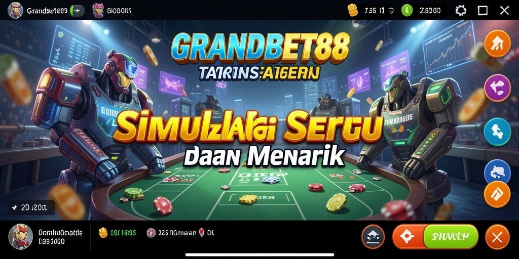 Tampilan gameplay seru dari GRANDBET88 yang menampilkan taruhan simulasi.