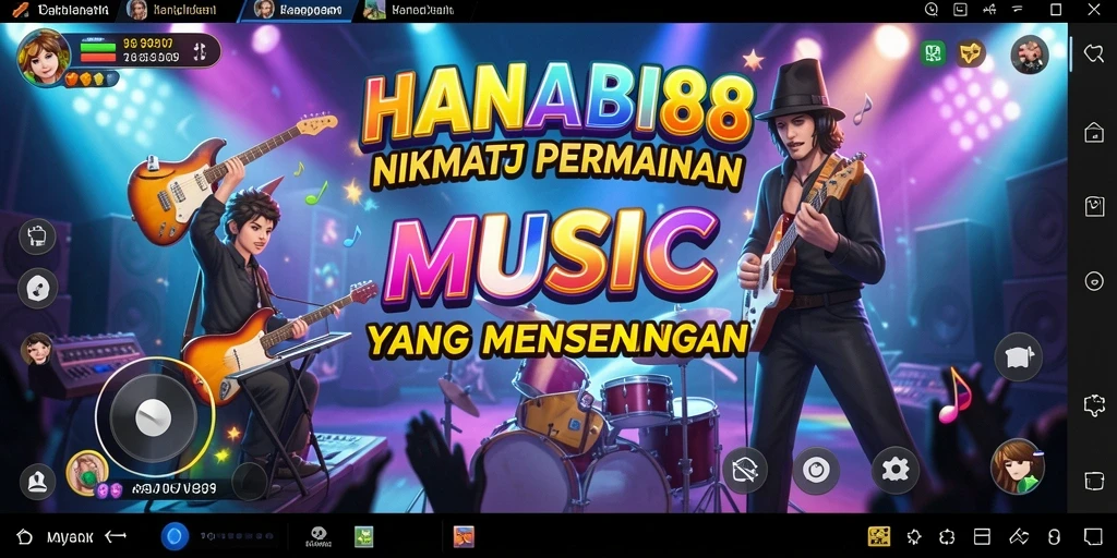 Tampilan menarik saat bermain HANABI88 dengan iringan musik.