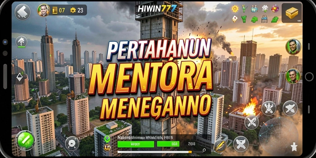Tampilan gameplay menara pertahanan yang dinamis dan penuh aksi.