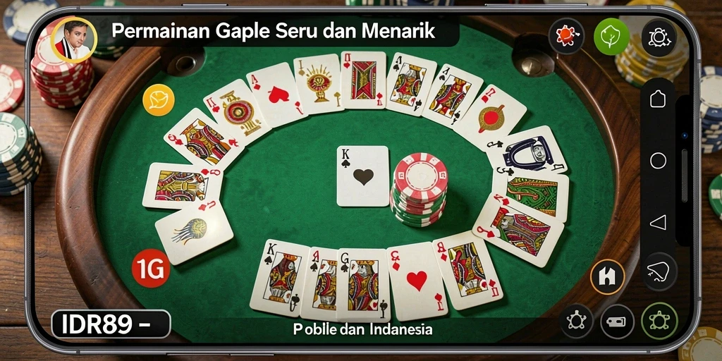 Gameplay seru IDR89 saat bermain Gaple bersama teman.