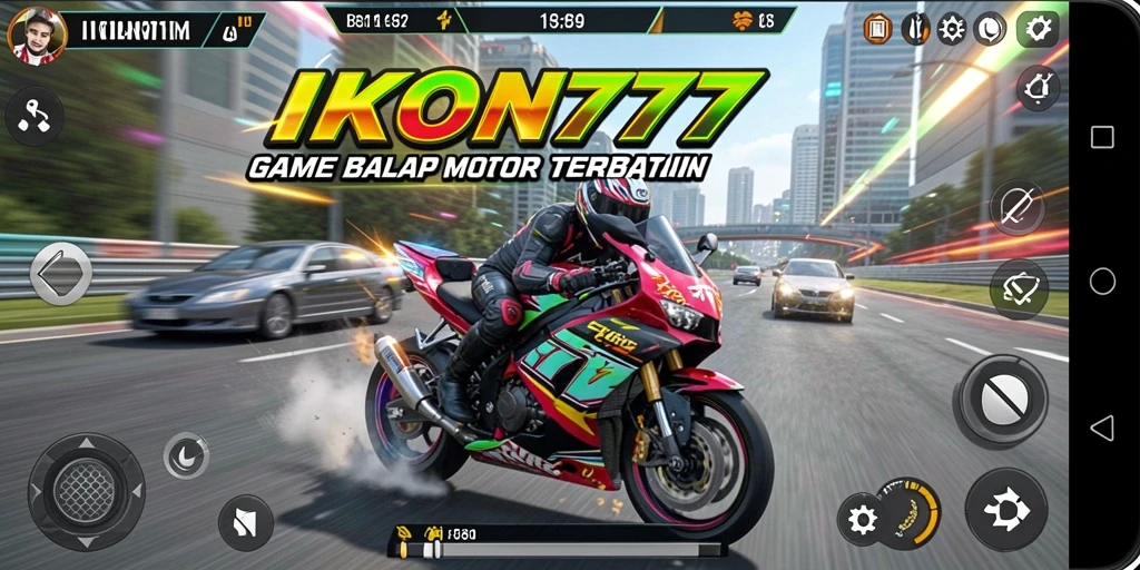 Gameplay balap motor yang menegangkan dan realistis di IKON777.