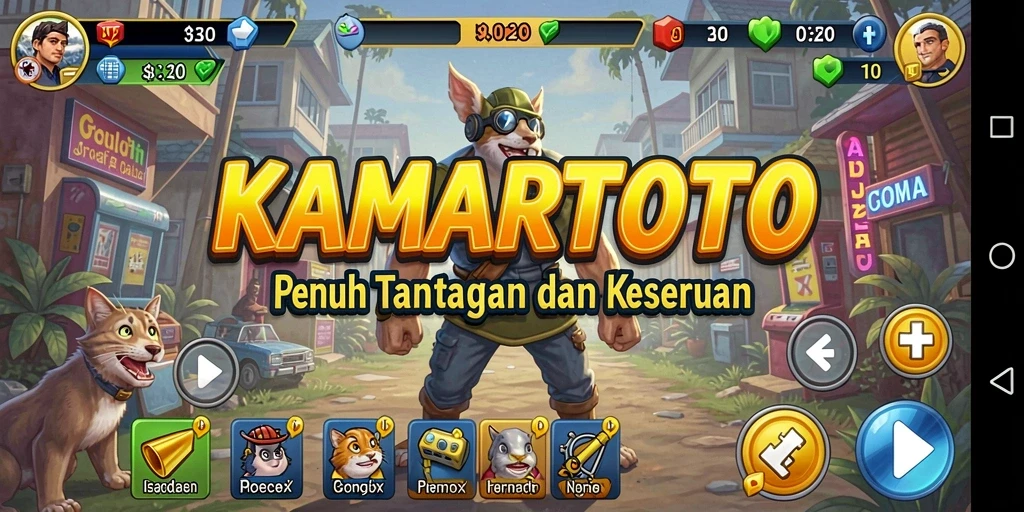 Tampilan gameplay KAMARTOTO yang seru dan penuh tantangan.