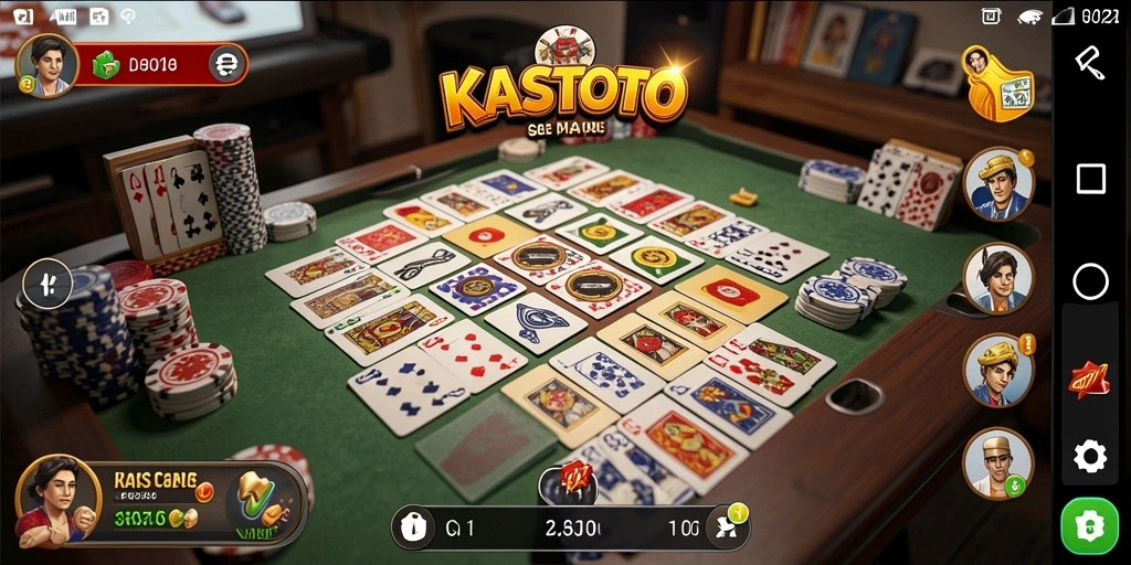Screenshot KASTOTO menunjukkan gameplay seru bermain Gaple.