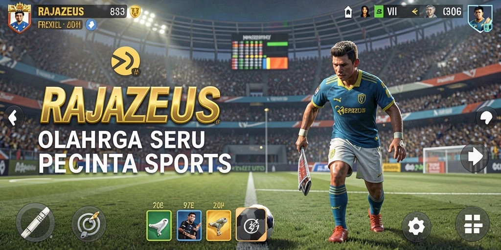 Tampilan gameplay seru dan mendebarkan dalam RAJAZEUS.