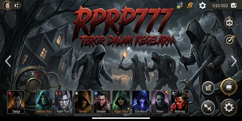 Screenshot gameplay RPRP777 dengan suasana menyeramkan yang intens.