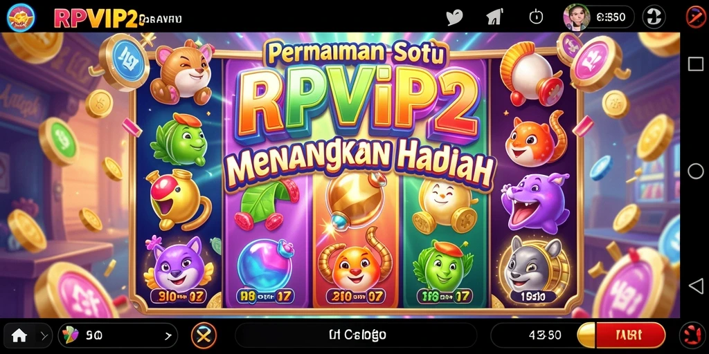 Screenshot gameplay RPVIP2 menampilkan mesin slot yang menarik dan interaktif.