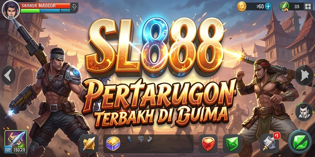 Tangkapan layar dari game SL888 memperlihatkan aksi pertarungan seru.