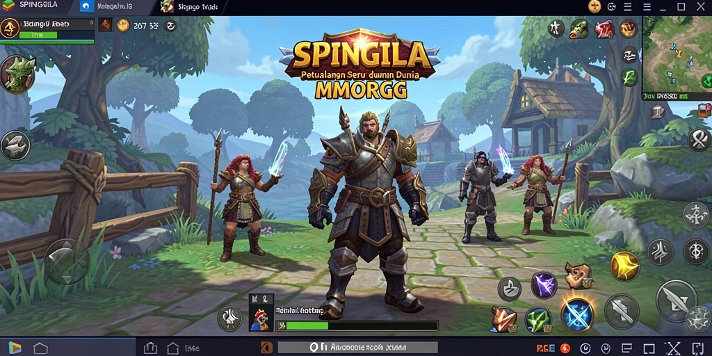 Tangkapan layar SPINGILA menunjukkan aksi seru dalam pertarungan MMORPG.