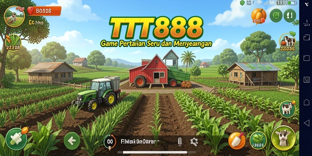 Gameplay TTT888 yang menunjukkan aktivitas pertanian yang menyenangkan.