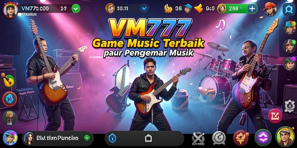 Gameplay VM777 yang menampilkan berbagai tantangan musik.